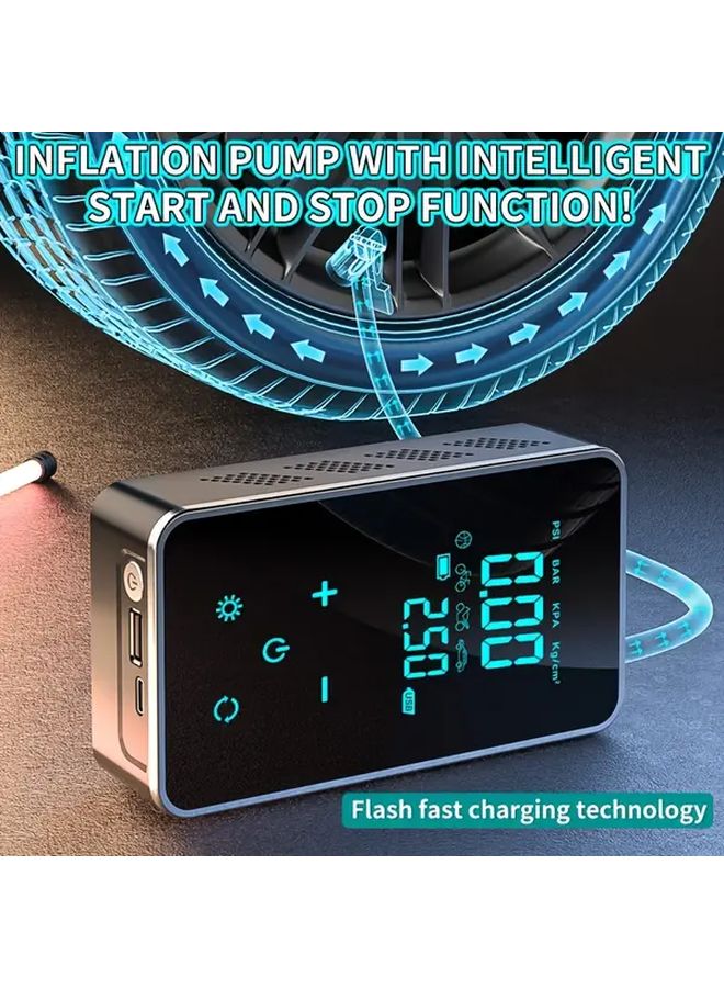 Portable Car Air Pump Inflator Quick Inflation Compact Easy Storage Travel Emergency - Image 4